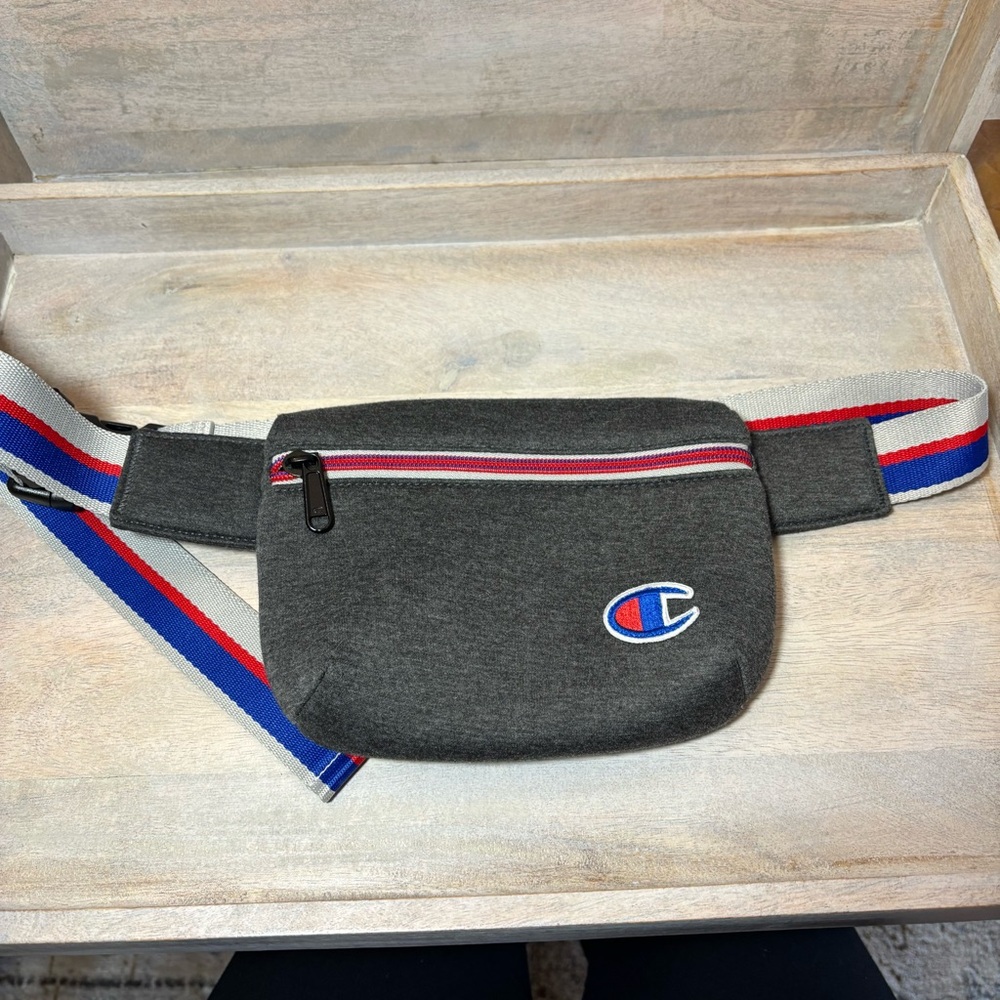 Champion Fanny Pack Waist Bag dark gray‎ Zip Adjustable Travel Outdoor Strap